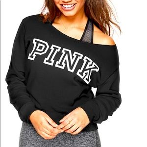 XL Victoria’s Pink cropped off shoulder sweatshirt